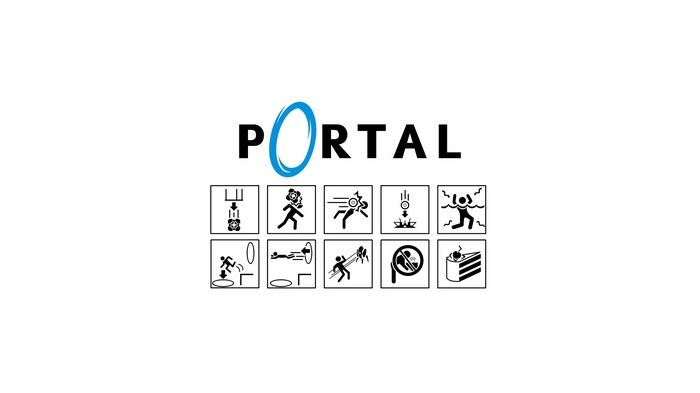 Portal video game icons and logo