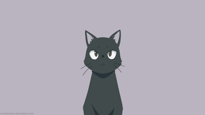 Chito the black cat from Flying Witch
