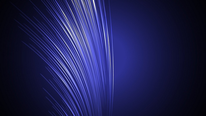 Abstract blue stripes on a dark background