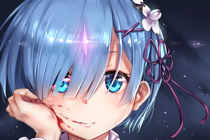 Rem with Blood on Face from Re:Zero