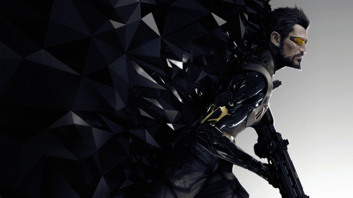 Adam Jensen from Deus Ex: Mankind Divided with gun