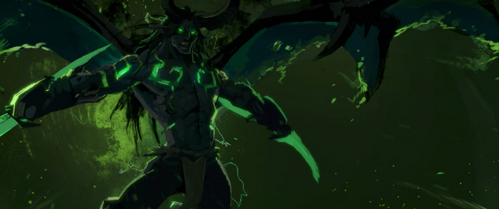 Illidan Stormrage with Wings and Blades