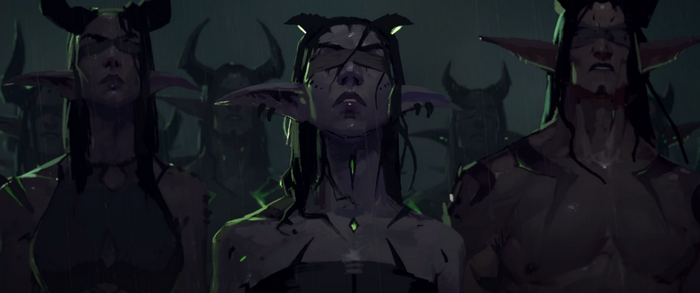 World of Warcraft Demon Hunters in a Dark Setting