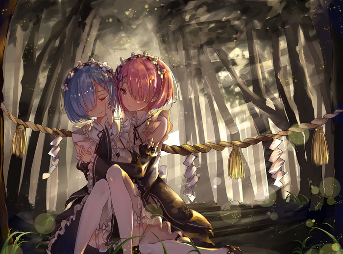 Rem and Ram in a forest