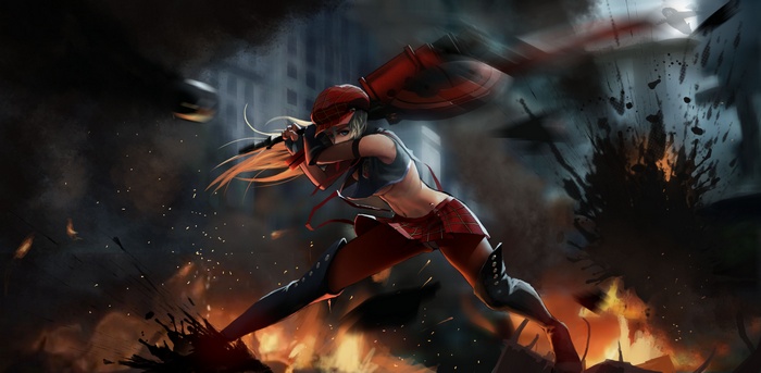 Alisa Ilinichina Amiella from God Eater in ruins