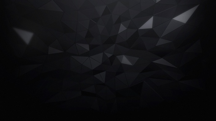Abstract black geometric low-poly background