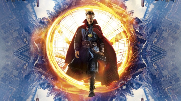 Doctor Strange in a magical portal
