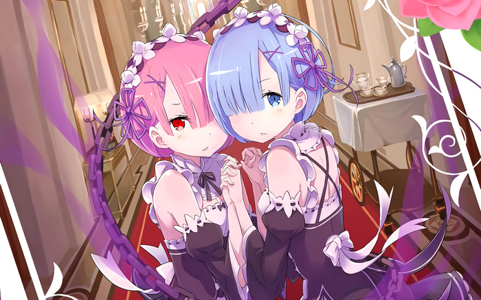 Rem and Ram from Re:Zero in Maid Outfits