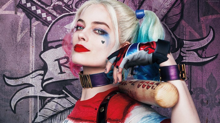 Harley Quinn from Suicide Squad with a baseball bat