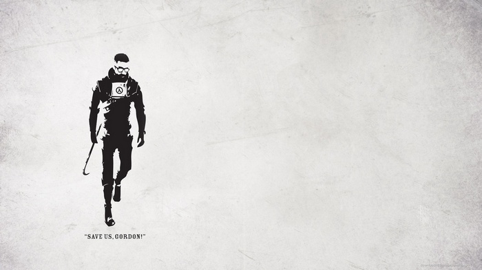 Gordon Freeman with Crowbar and HEV Suit