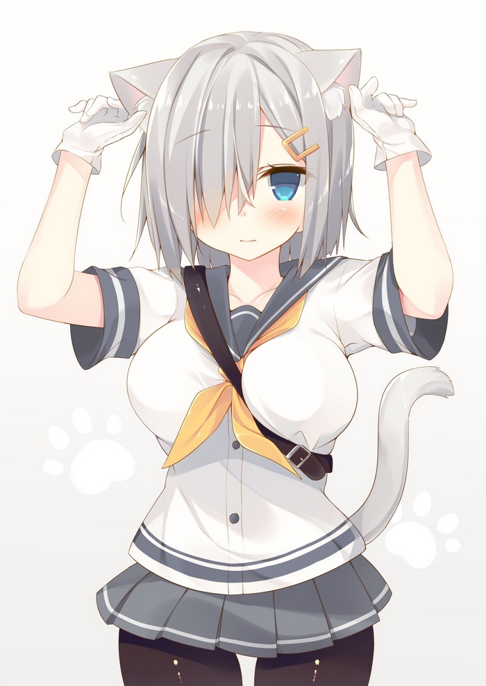 Hamakaze (KanColle) Nekomimi Anime Girl