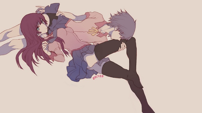 Kanbaru Suruga and Senjougahara Hitagi from Monogatari Series