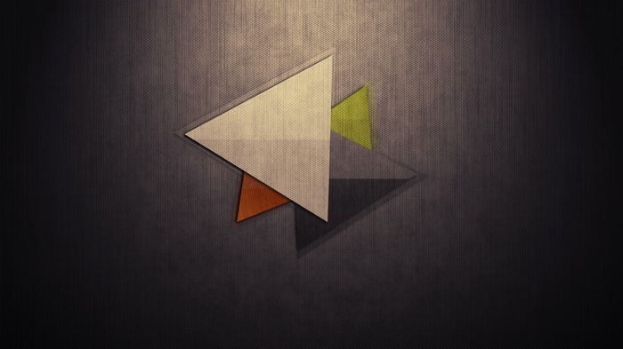 Geometric triangles on a textured background