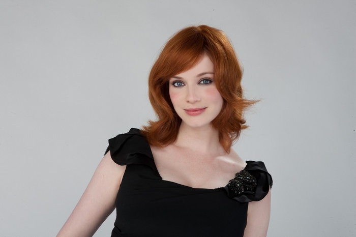 Christina Hendricks in a black dress