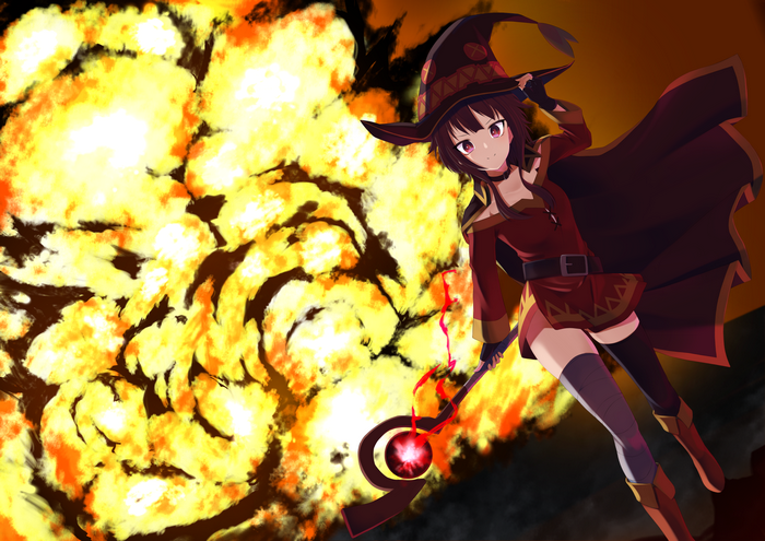 Megumin from Kono Subarashii Sekai ni Shukufuku wo! with Explosion