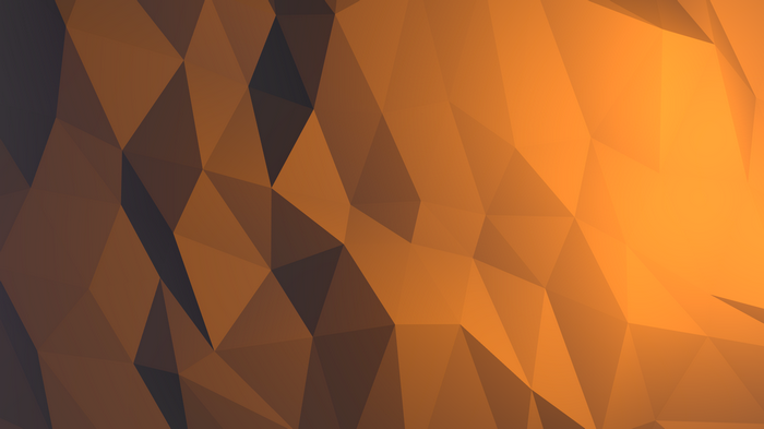 Low poly geometric abstract orange and dark background