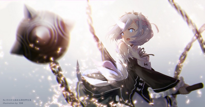 Rem with Flail from Re:Zero