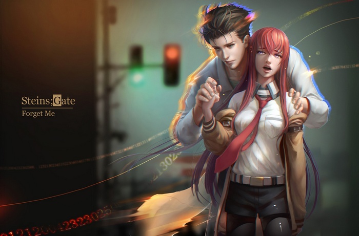 Steins;Gate: Okabe Rintarou and Makise Kurisu