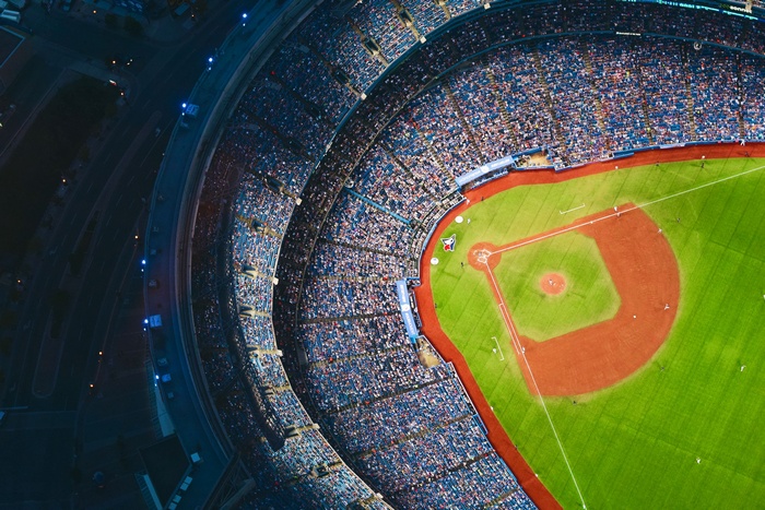 Aerial view of Toronto Blue Jays baseball stadium