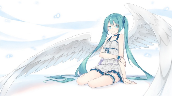 Hatsune Miku with Angel Wings