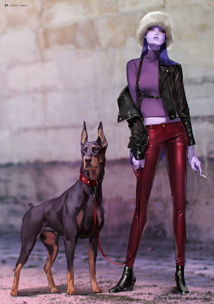 Widowmaker with Doberman Pinscher