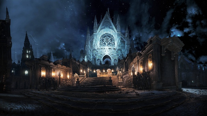 Dark Souls III Cathedral at Night