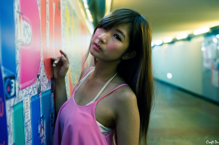 Wu Ni portrait in a colorful tunnel