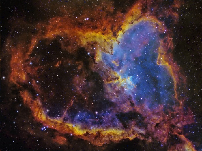 The Heart Nebula in space