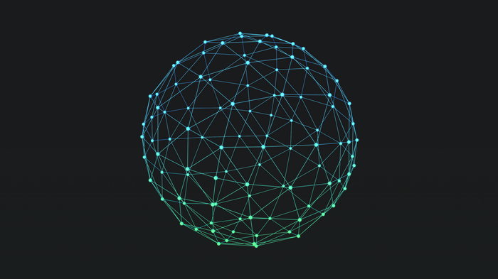 Digital art of a low poly sphere