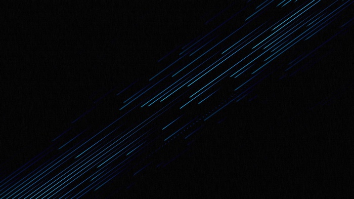 Abstract blue light streaks on black background