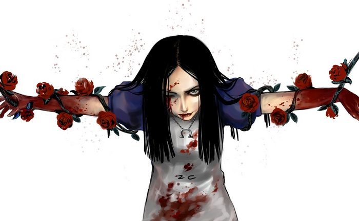 Alice: Madness Returns - Bloody Alice with Roses