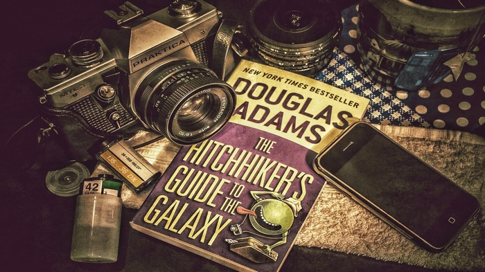 Praktica Camera and The Hitchhiker's Guide to the Galaxy