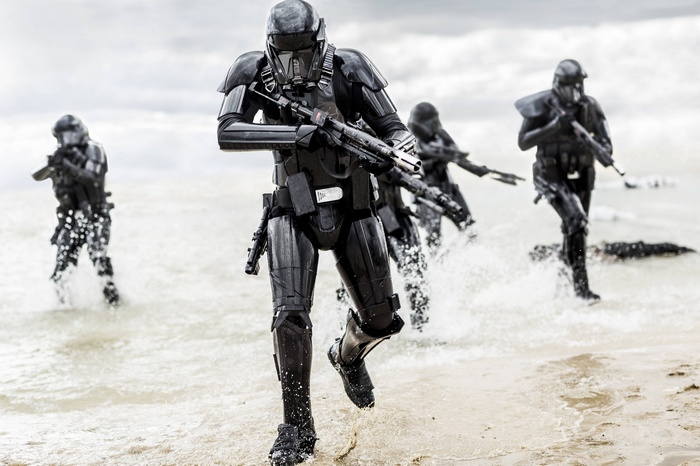 Death Troopers running through water