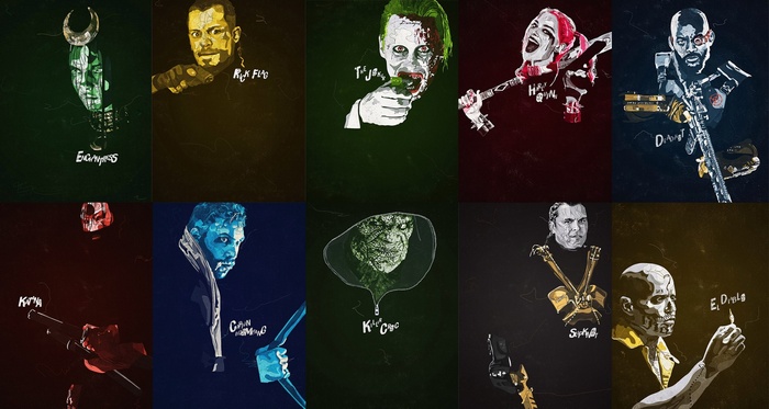 Suicide Squad Characters Art