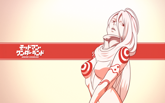 Shiro from Deadman Wonderland with red markings