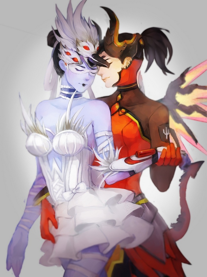 Widowmaker and Mercy from Overwatch