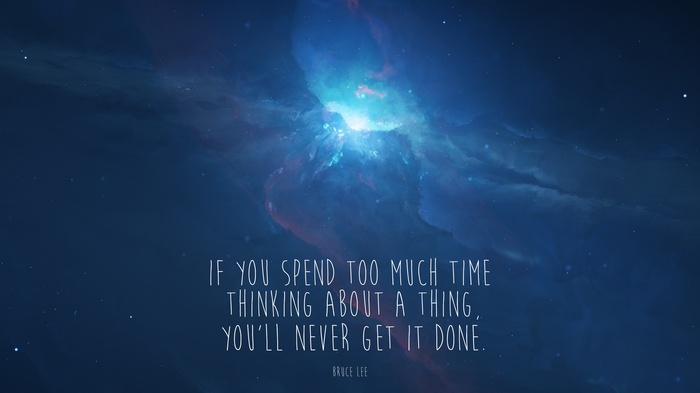 Bruce Lee quote about thinking and doing