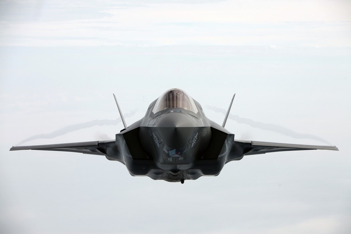 Lockheed Martin F-35 Lightning II jet fighter in flight
