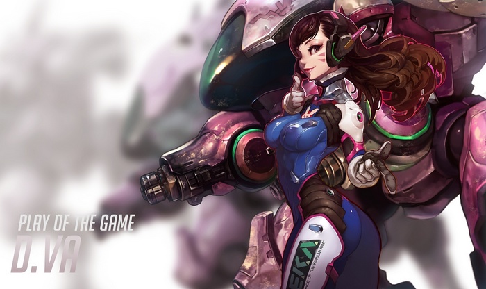 D.Va from Overwatch with her MEKA