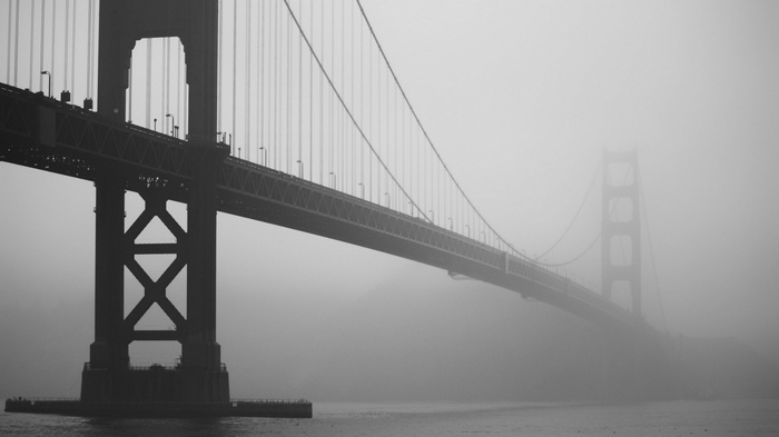 Golden Gate Bridge in the fog