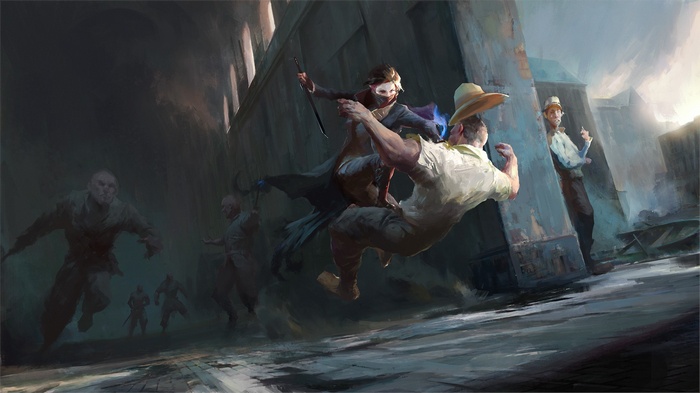 Dishonored 2: Emily Kaldwin fights in a street brawl