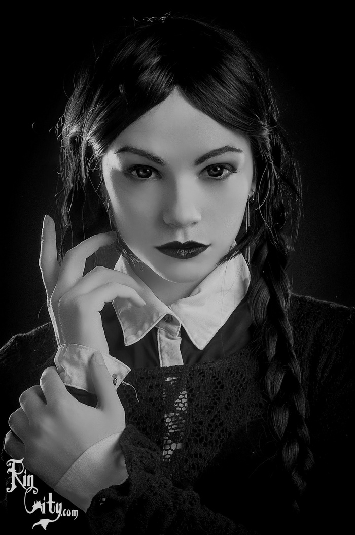 Wednesday Addams cosplay by Katrina Wilkinson
