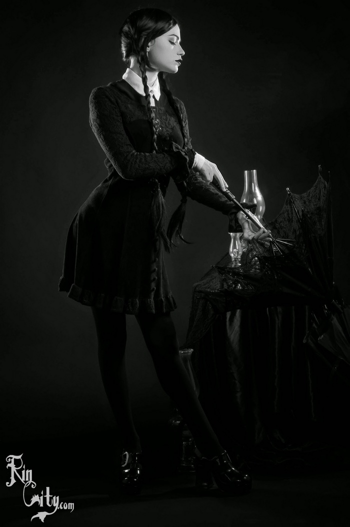 Wednesday Addams cosplay by Katrina Wilkinson