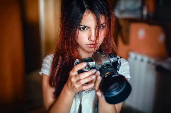 Delaia Gonzalez holding a camera