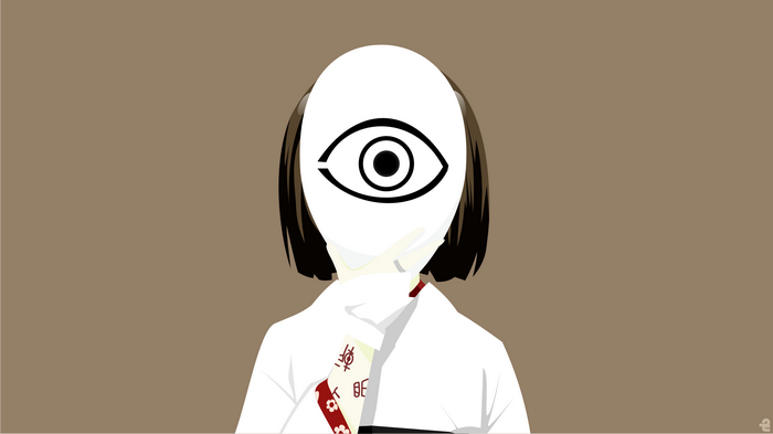 Nora from Noragami wearing a mask with an eye