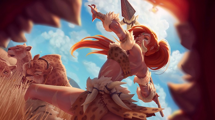 Nidalee the Huntress with her cougars