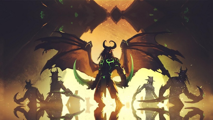 Illidan Stormrage and his Demon Hunters in World of Warcraft