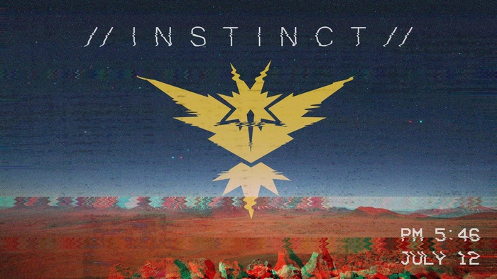 Pokemon Go Team Instinct Logo Glitch Art
