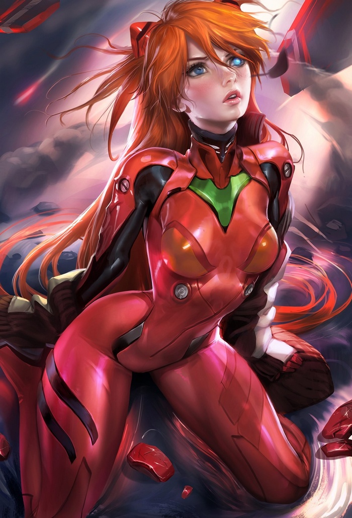 Asuka Langley Soryu, Asuka Langley Shikinami, Sakimichan, Neon Genesis Evangelion, realistic