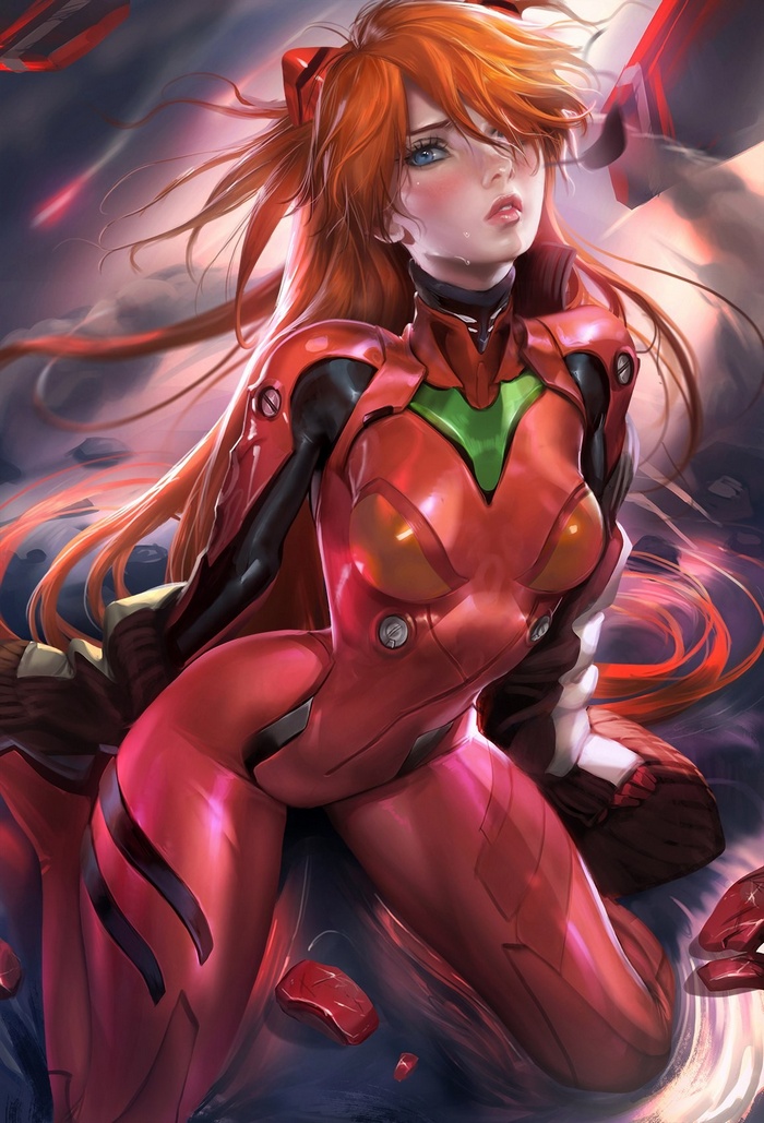 Neon Genesis Evangelion, Asuka Langley Shikinami, Asuka Langley Soryu, realistic, Sakimichan